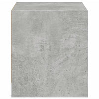 vidaXL Comodini con Ante in Vetro 2pz Grigio Cemento 35x37x42 cm