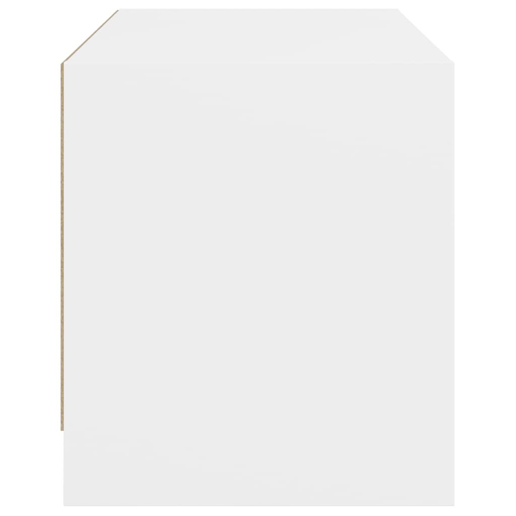Mobile Porta TV con Ante-Mobile per TV-Credenza TV in Vetro Bianco 68x37x42 cm