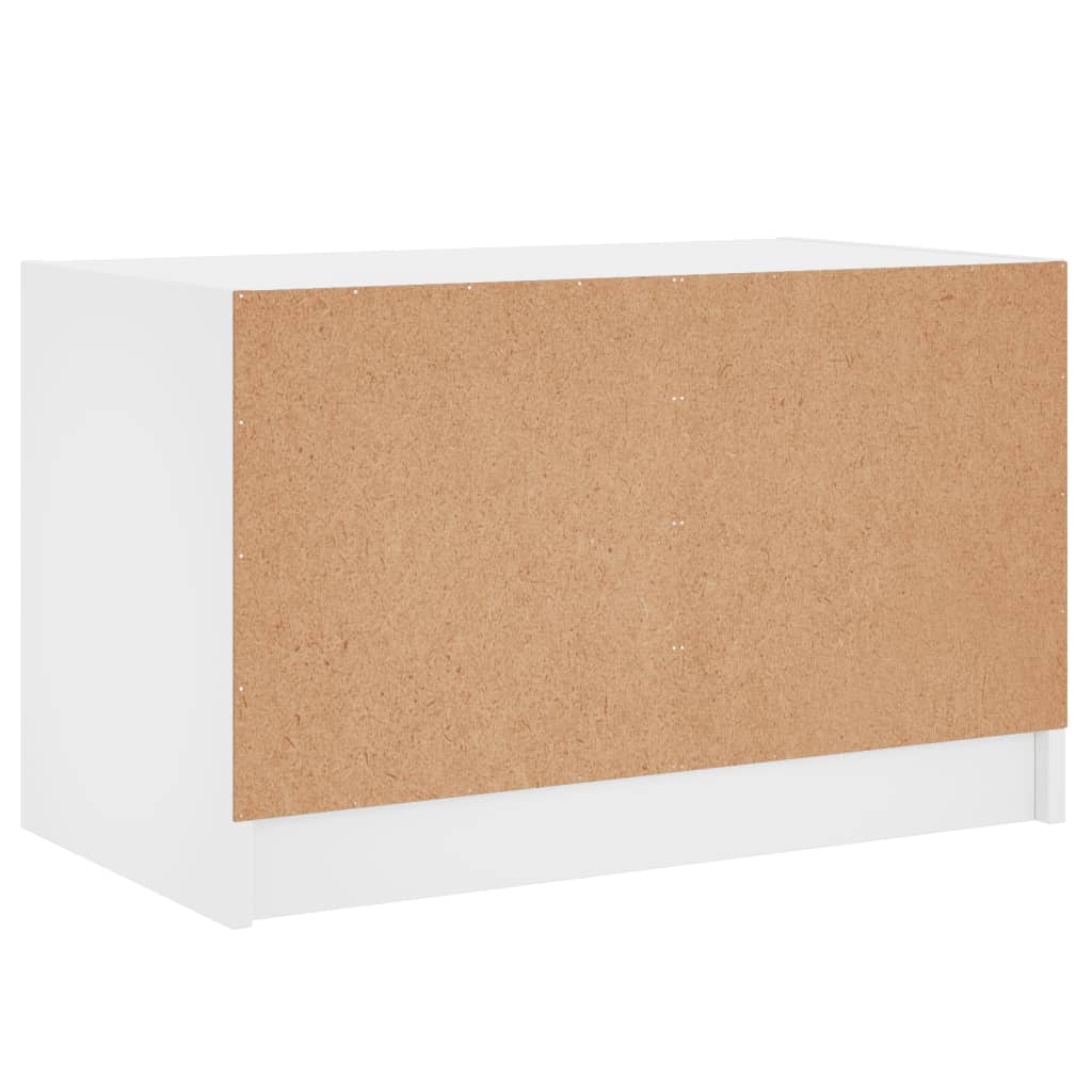 Mobile Porta TV con Ante-Mobile per TV-Credenza TV in Vetro Bianco 68x37x42 cm