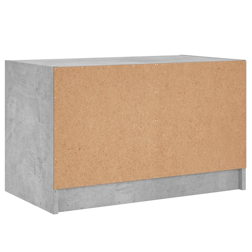 Mobile Porta TV con Ante-Mobile per TV-Credenza TV in Vetro Grigio Cemento 68x37x42 cm