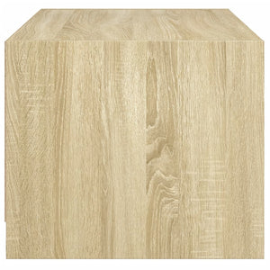 Tavolino da Salotto con Ante in Vetro-Tavolino da soggiorno Rovere Sonoma 68x50x42 cm