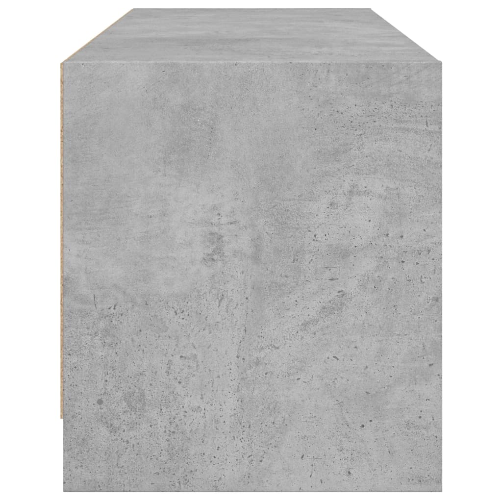 Mobile Porta TV con Ante in Vetro Grigio Cemento 102x37x42 cm 836374