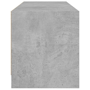 Mobile Porta TV con Ante in Vetro Grigio Cemento 102x37x42 cm 836374