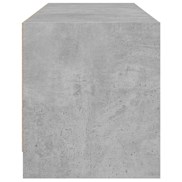 Mobile Porta TV con Ante in Vetro Grigio Cemento 102x37x42 cm 836374