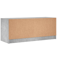 Mobile Porta TV con Ante in Vetro Grigio Cemento 102x37x42 cm 836374