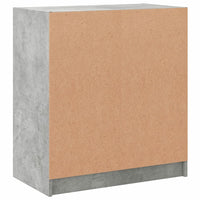 Mobile con Ante in Vetro Grigio Cemento 68x37x75,5 cm 836381