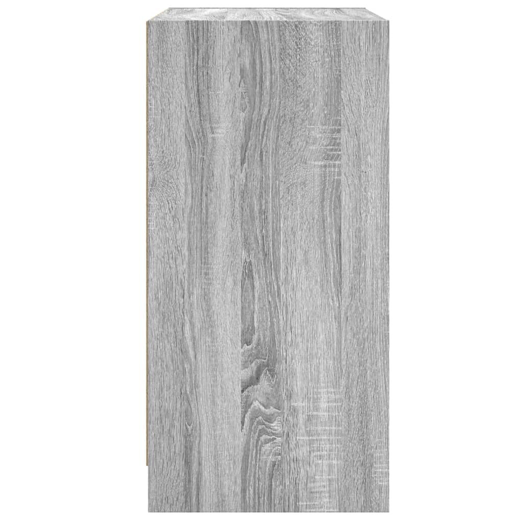 Mobile con Ante in Vetro Grigio Sonoma 68x37x75,5 cm 836383