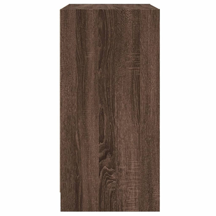 Mobile con Ante in Vetro Rovere Marrone 68x37x75,5 cm