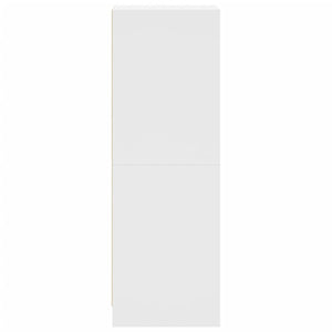 Credenza con Ante in Vetro Bianca 35x37x109 cm 836385