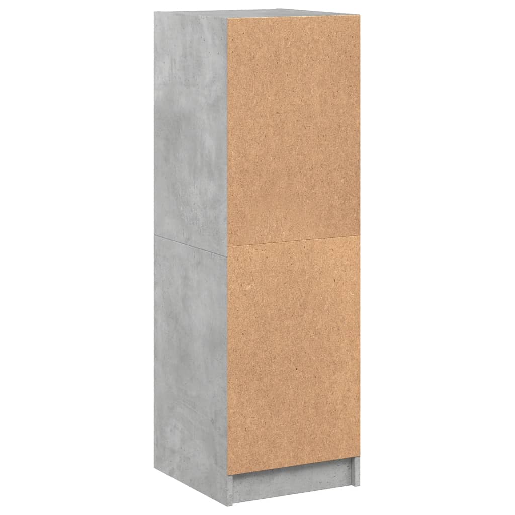 Credenza con Ante in Vetro Grigio Cemento 35x37x109 cm 836388