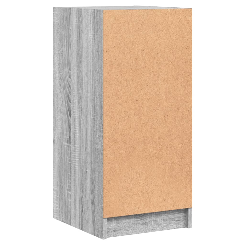 Mobile con Ante in Vetro Grigio Sonoma 35x37x75,5 cm 836404