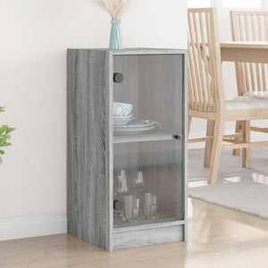 Mobile con Ante in Vetro Grigio Sonoma 35x37x75,5 cmcod mxl 111155