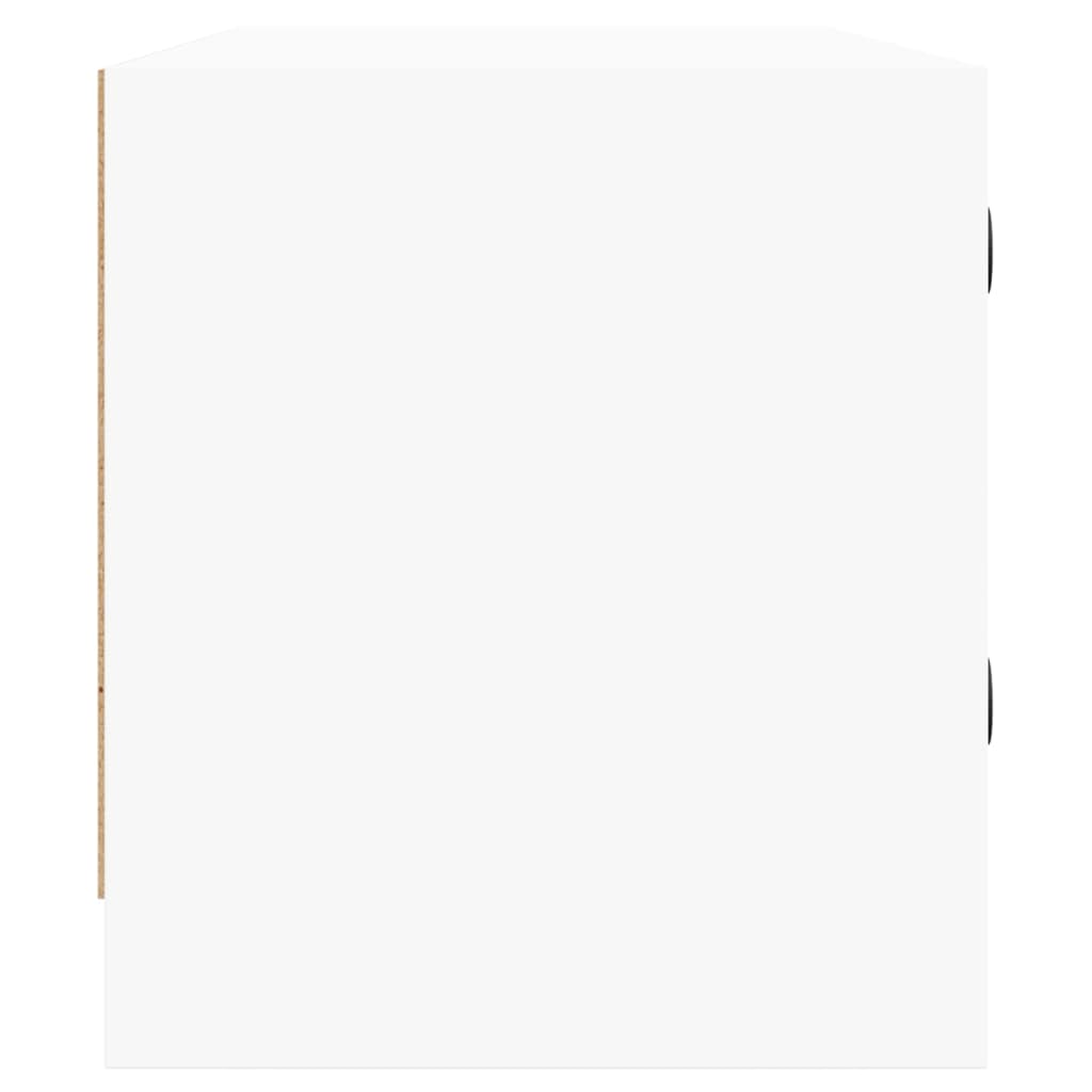 Mobile Porta TV con Ante-Mobile per TV-Credenza TV in Vetro Bianco 102x37x42 cm