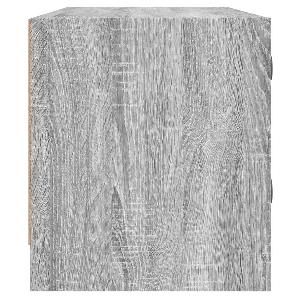 Mobile Porta TV con Ante-Mobile per TV-Credenza TV in Vetro Grigio Sonoma 102x37x42 cm