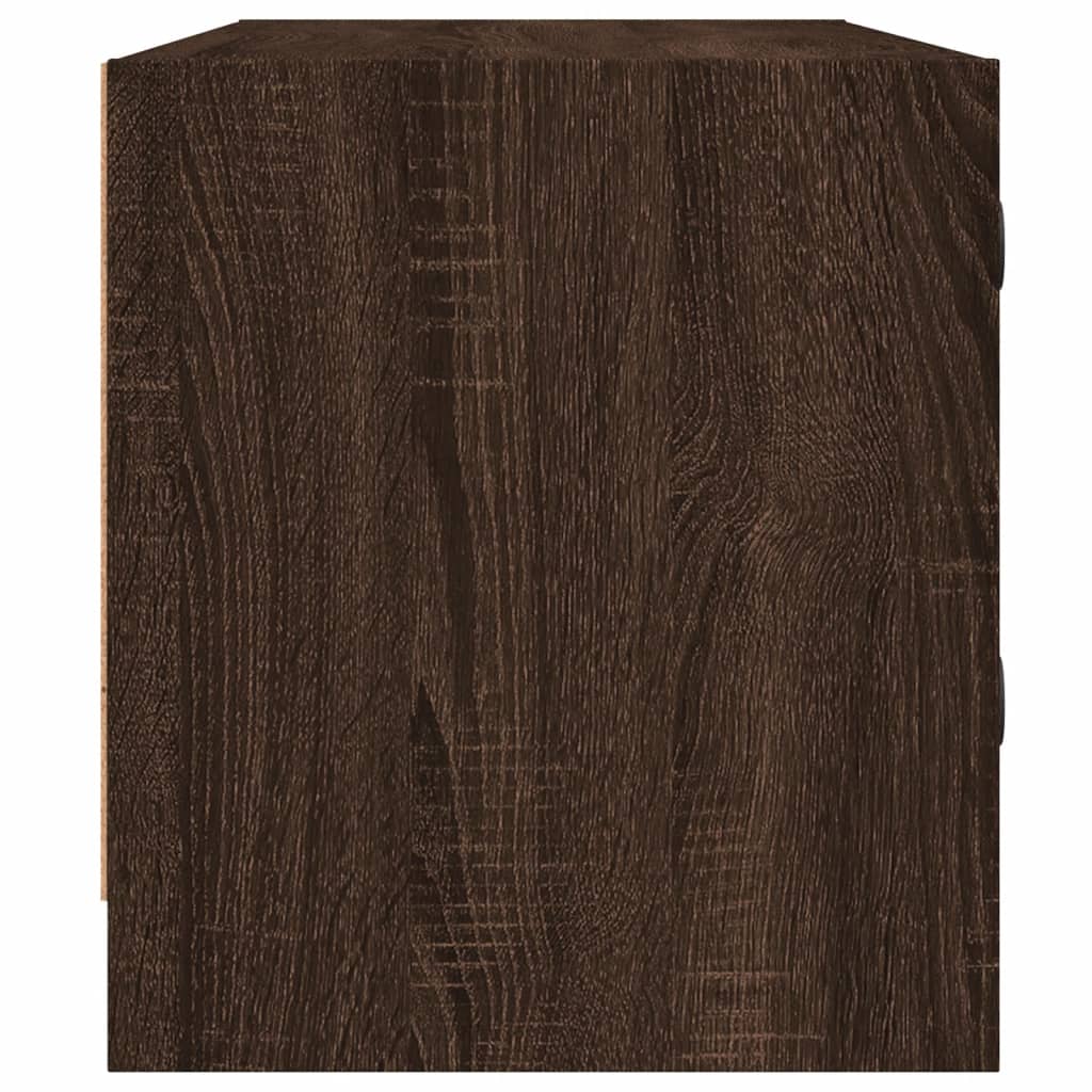 Mobile Porta TV con Ante in Vetro Rovere Marrone 102x37x42 cm 836412