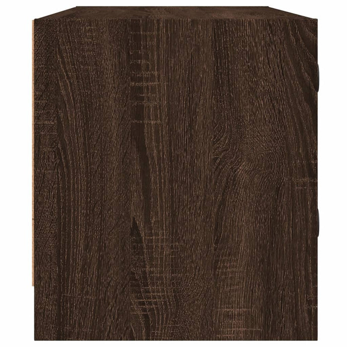 Mobile Porta TV con Ante in Vetro Rovere Marrone 102x37x42 cm 836412