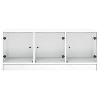 Tavolino da Salotto con Ante in Vetro Bianco 102x50x42 cm 836413