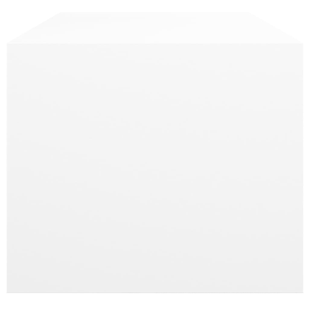 Tavolino da Salotto con Ante in Vetro Bianco 102x50x42 cm 836413