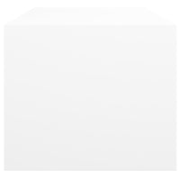 Tavolino da Salotto con Ante in Vetro Bianco 102x50x42 cm 836413