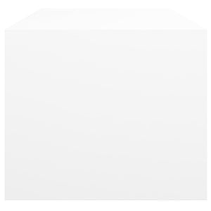 Tavolino da Salotto con Ante in Vetro Bianco 102x50x42 cm 836413