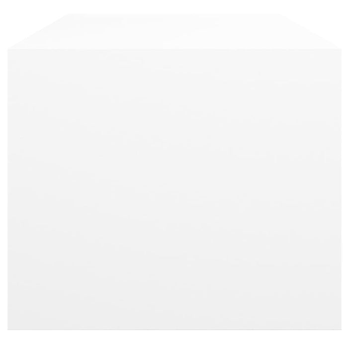 Tavolino da Salotto con Ante in Vetro Bianco 102x50x42 cm 836413