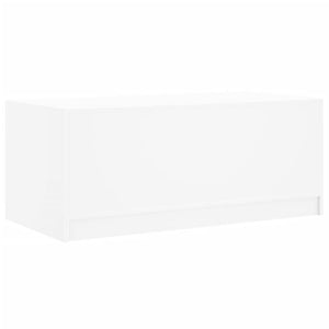 Tavolino da Salotto con Ante in Vetro Bianco 102x50x42 cm 836413