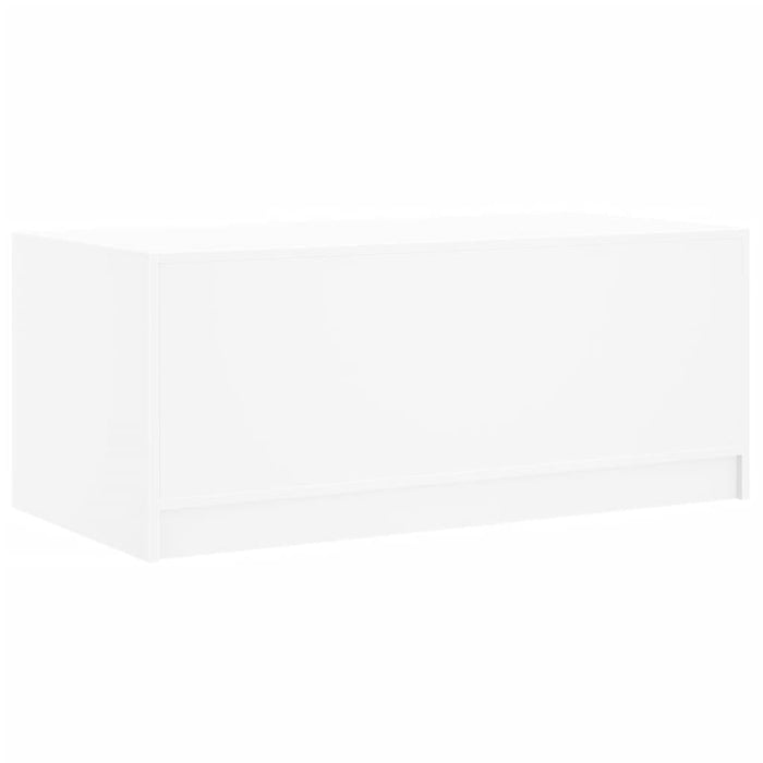 Tavolino da Salotto con Ante in Vetro Bianco 102x50x42 cm 836413