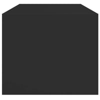 Tavolino da Salotto con Ante in Vetro Nero 102x50x42 cm 836414