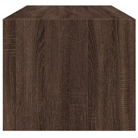 Tavolino Salotto con Ante in Vetro-Tavolino da soggiorno-Tavolo Rovere Marrone 102x50x42 cm