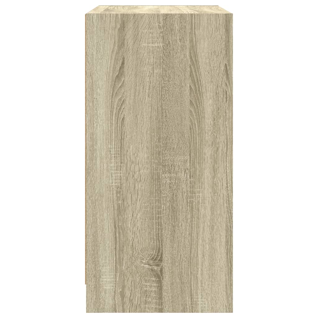 vidaXL Mobile con Ante in Vetro Rovere Sonoma 68x37x75,5 cm