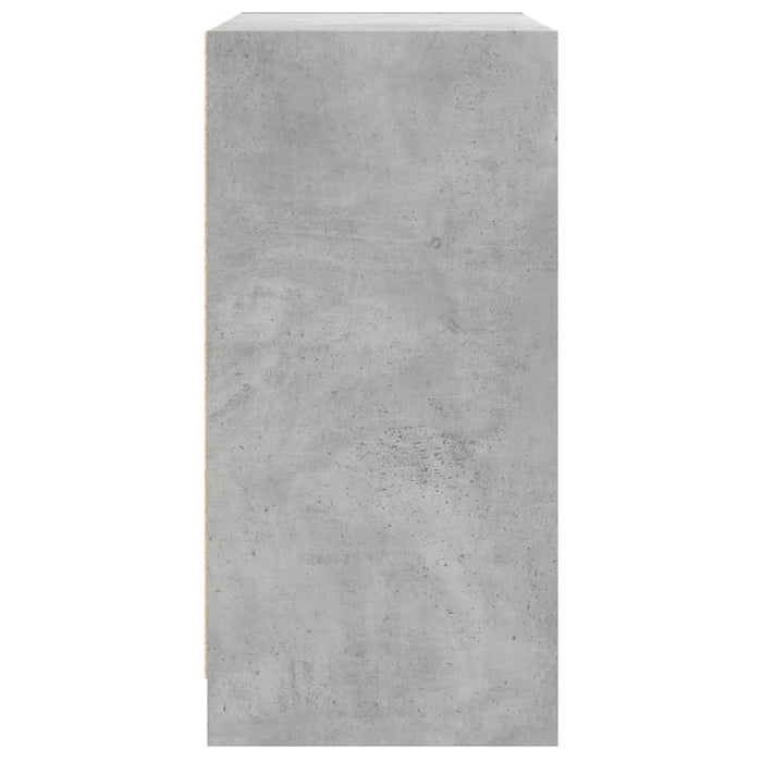 Mobile con Ante in Vetro Grigio Cemento 68x37x75,5 cm 836423