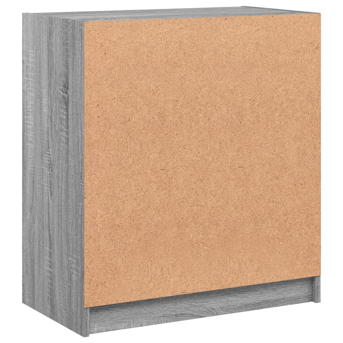 Mobile con Ante in Vetro Grigio Sonoma 68x37x75,5 cm 836425