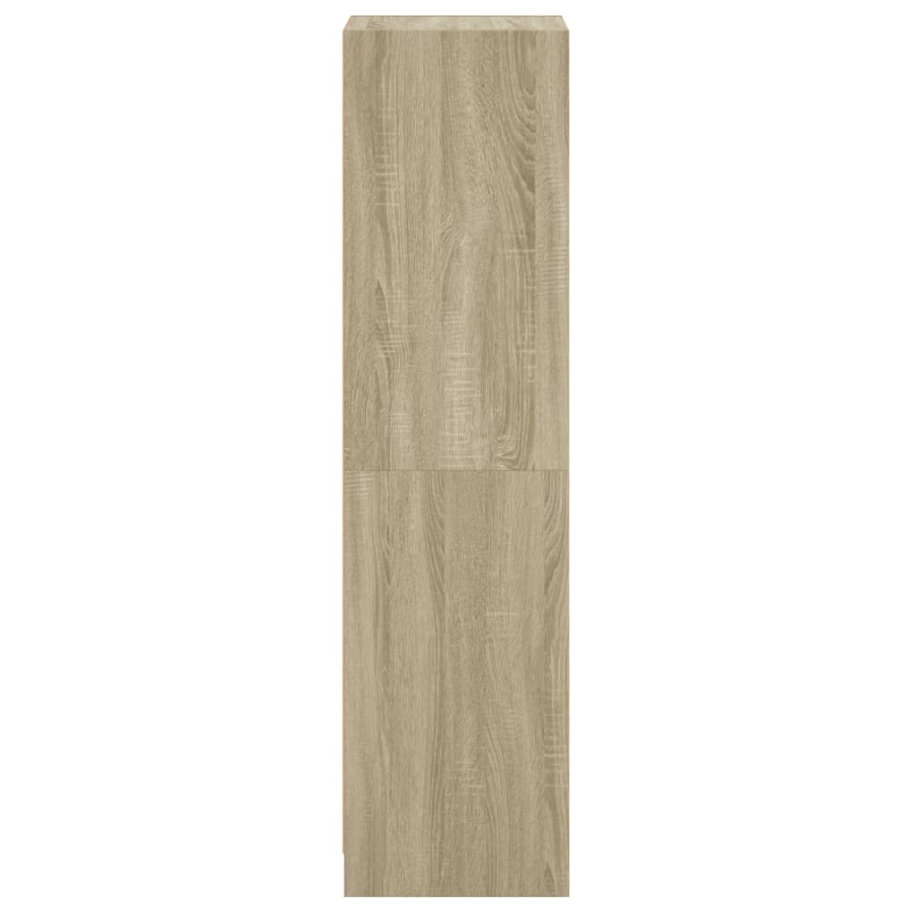 vidaXL Credenza con Anta in Vetro Rovere Sonoma 35x37x142 cm