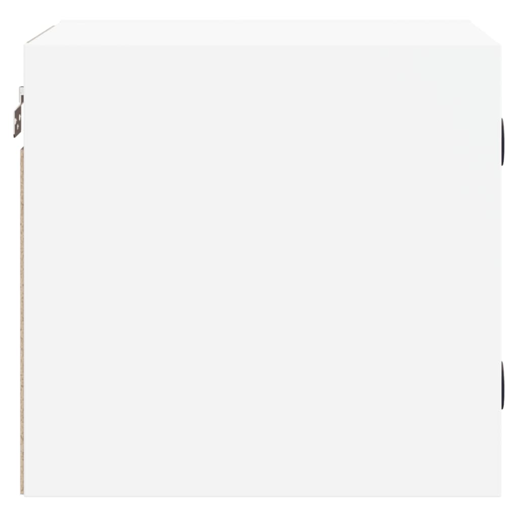 Comodini con Ante in Vetro 2pz-Set di 2 Tavolino da notte Bianco 35x37x35 cm