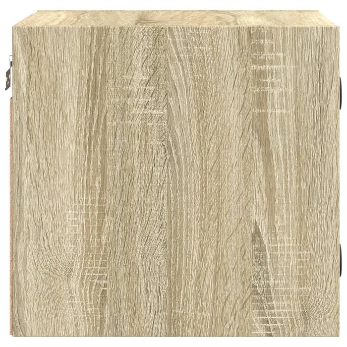 Comodino con Anta in Vetro Rovere Sonoma 35x37x35 cm 836466