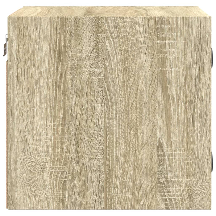 Comodini con Ante in Vetro 2pz-Set di 2 Tavolino da notte Rovere Sonoma 35x37x35 cm