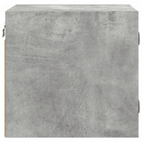 Comodini con Ante in Vetro 2pz-Set di 2 Tavolino da notte Grigio Cemento 35x37x35 cm