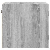 Comodini con Ante in Vetro 2pz-Set di 2 Tavolino da notte Grigio Sonoma 35x37x35 cm