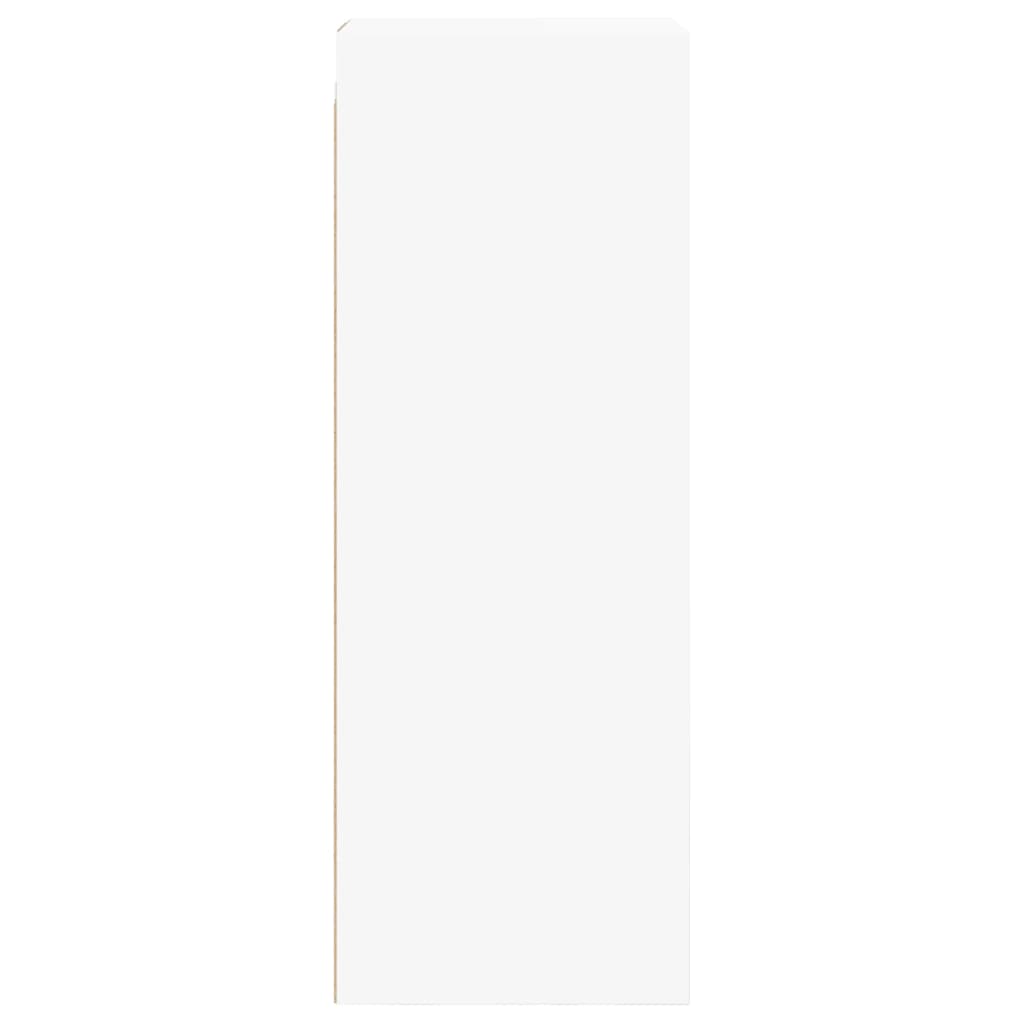 Mobile a Muro con Ante in Vetro Bianco 35x37x100 cm 836483