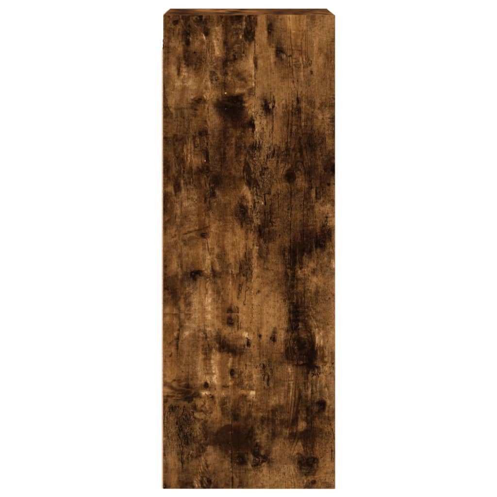 Mobile a Muro con Ante in Vetro Rovere Fumo 35x37x100 cm 836487