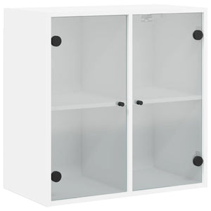 Mobile a Muro con Ante in Vetro Bianco 68x37x68,5 cm 836490