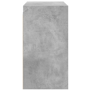 Mobile a Muro con Ante in Vetro Grigio Cemento 68x37x68,5 cm 836493
