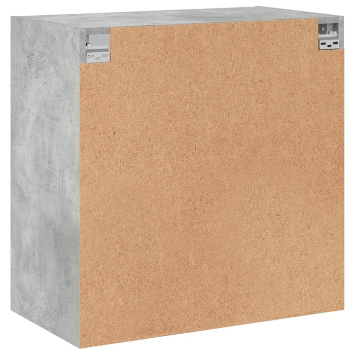 Mobile a Muro con Ante in Vetro Grigio Cemento 68x37x68,5 cm 836493