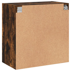Mobile a Muro con Ante in Vetro Rovere Fumo 68x37x68,5 cm 836494
