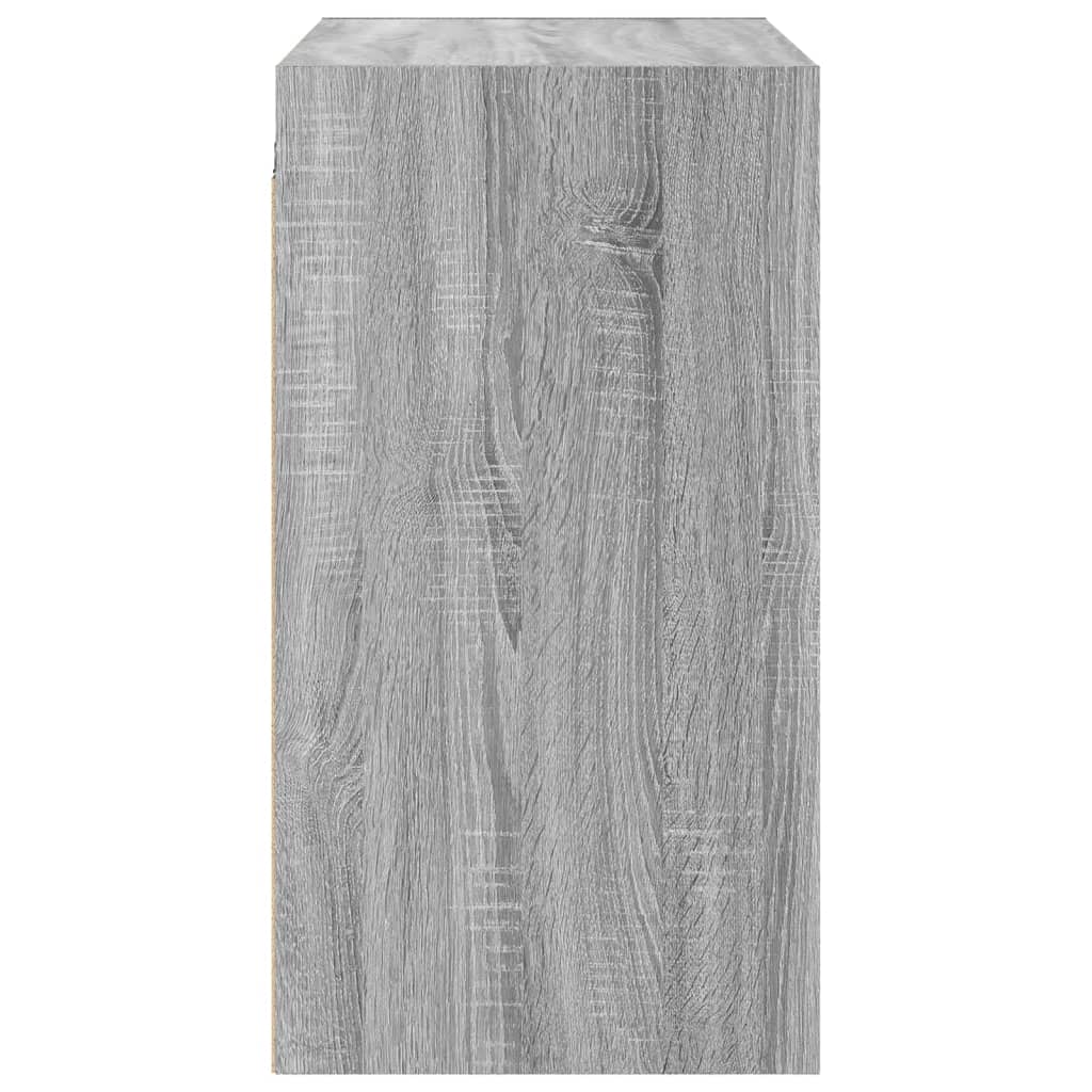 Mobile a Muro con Ante in Vetro Grigio Sonoma 68x37x68,5 cm 836495