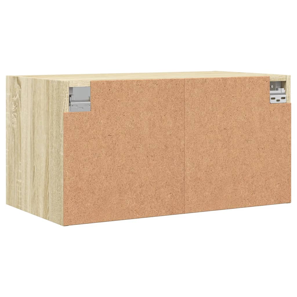 Mobile a Muro con Ante in Vetro Rovere Sonoma 68,5x37x35 cm 836501