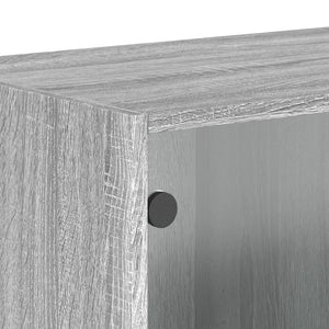 Mobile a Muro con Ante in Vetro Grigio Sonoma 68,5x37x35 cm