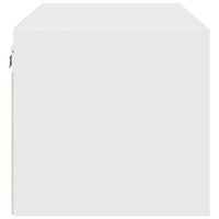 vidaXL Mobile a Muro con Ante in Vetro Bianco 102x37x35 cm