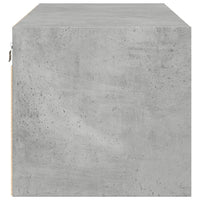 Mobile a Muro con Ante in Vetro Grigio Cemento 102x37x35 cm 836514