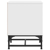 Comodini con Ante in Vetro 2pz Bianco 35x37x50 cm 836519